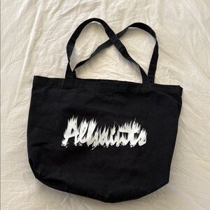 All Saints Black and White Tote Bag